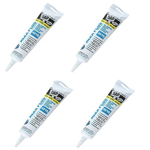 DAP Alex Plus All Purpose Acrylic Latex Caulk Plus Silicone - 4 pack White